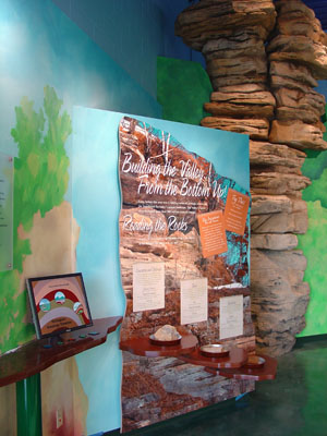 Picture shows a display in the KVR Visitor Center Exhibit