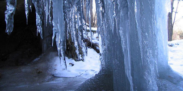 One of the several ice caves